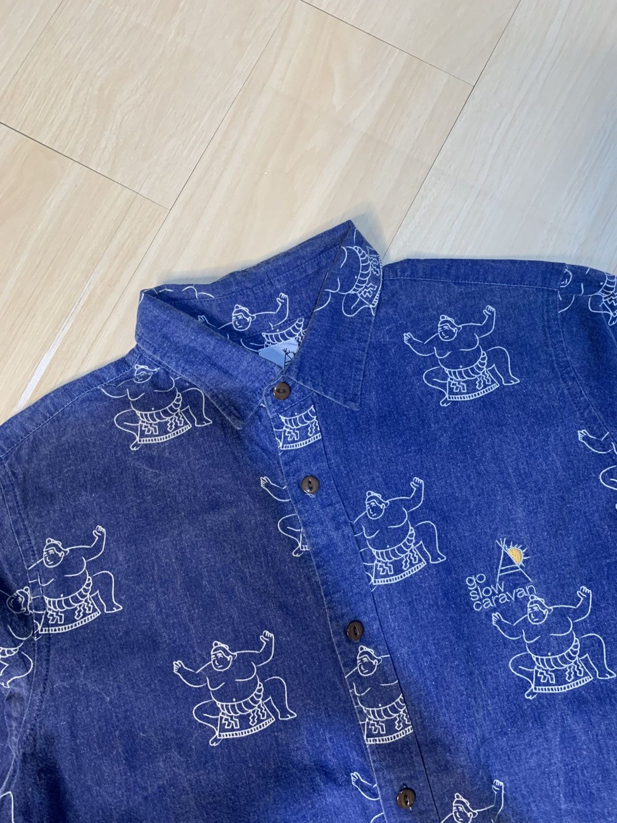 go slow caravan Go Slow Caravan Button Ups Denim Shirt Size US L / EU 52-54 / 3 - 4 Thumbnail
