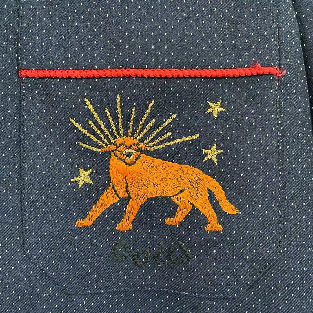 Gucci Gucci chest pocket embroidered logo lapel jacket Nextarrow- Size US S / EU 44-46 / 1 - 3 Thumbnail