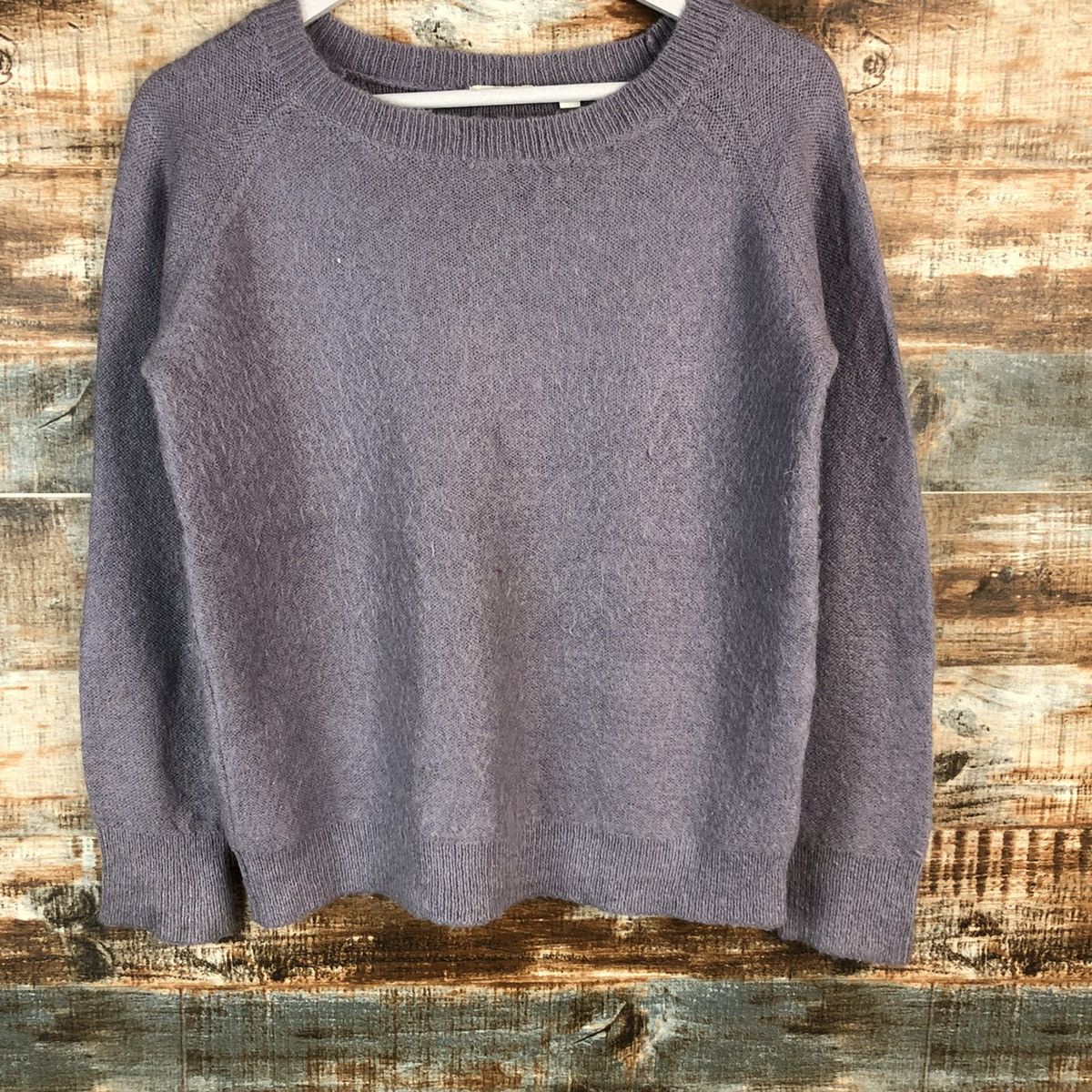 Homespun Knitwear × Japanese Brand × Vintage Uniqlo japan Purple vintage sweatshirt Knitwear #A1546 Size M / US 6-8 / IT 42-44 - 6 Thumbnail