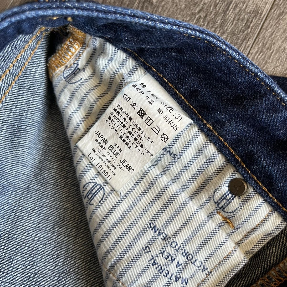 Japan Blue Japan Blue Kojima 14 Oz Raw Denim Selvedge Jeans Size 31x29 Size US 31 - 10 Thumbnail