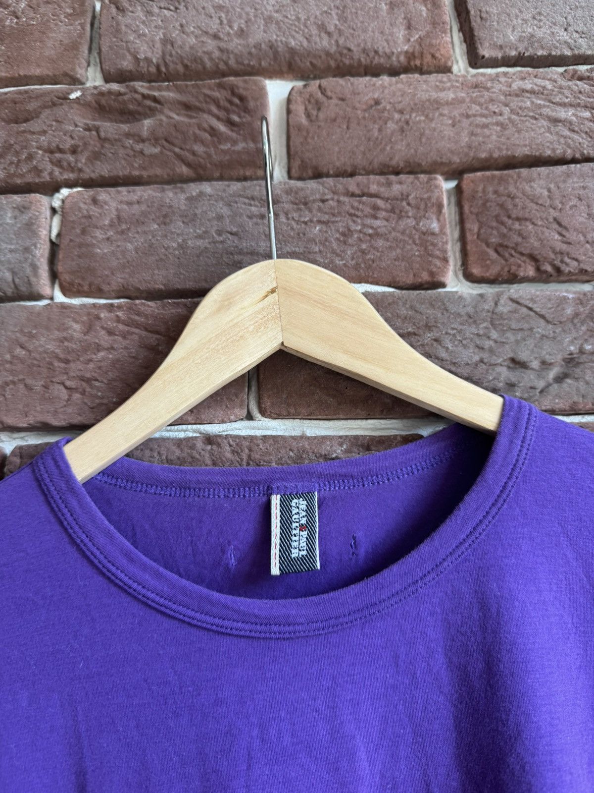 Jean Paul Gaultier VINTAGE JEAN PAUL GAULTIER Cracked LOGO T-SHIRT TEE Purple Size XL / US 12-14 / IT 48-50 - 5 Thumbnail