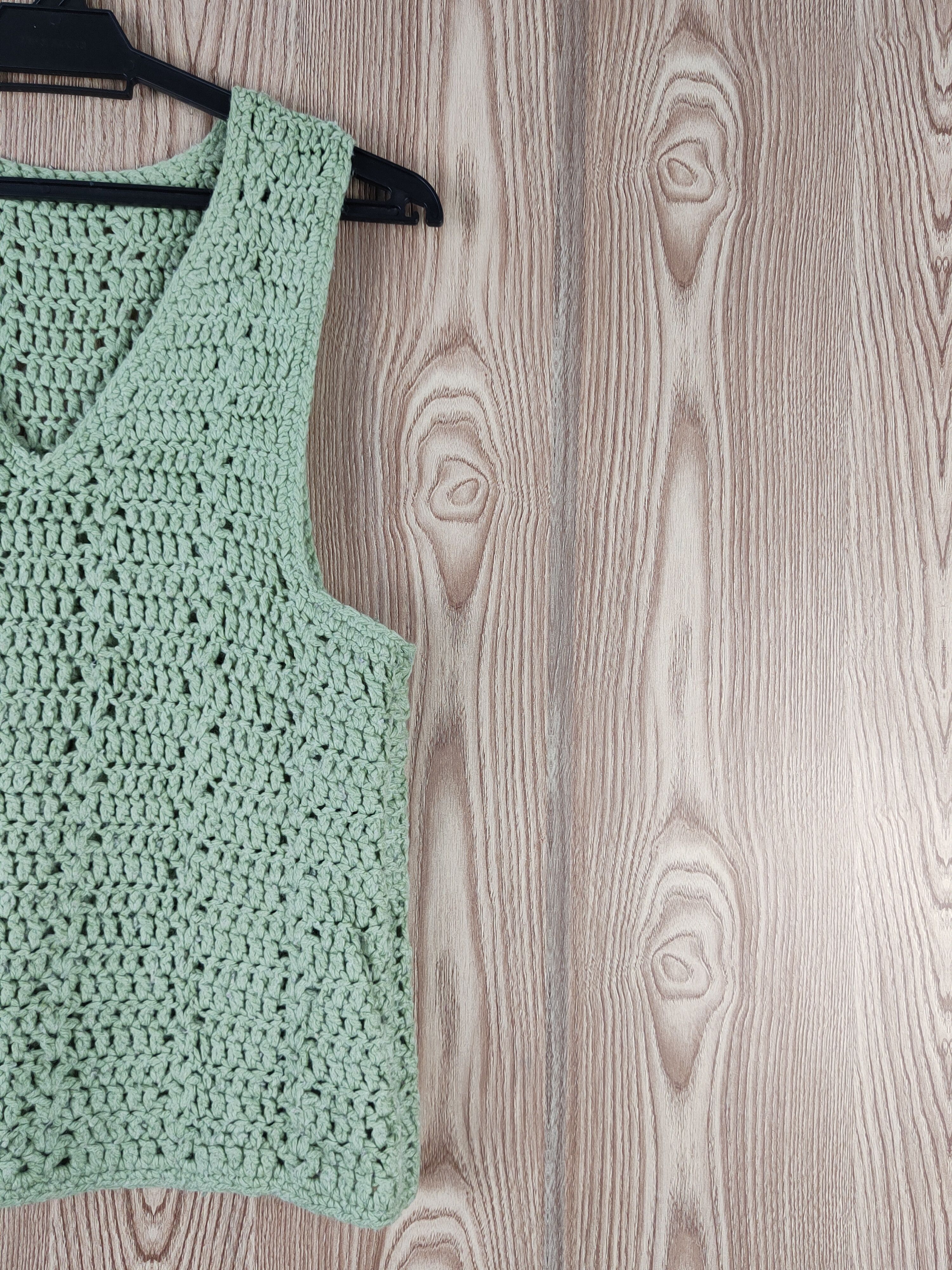 Vintage Vintage & faded- Japanese Brand Green Tank Tops Size S / US 4 / IT 40 - 5 Thumbnail