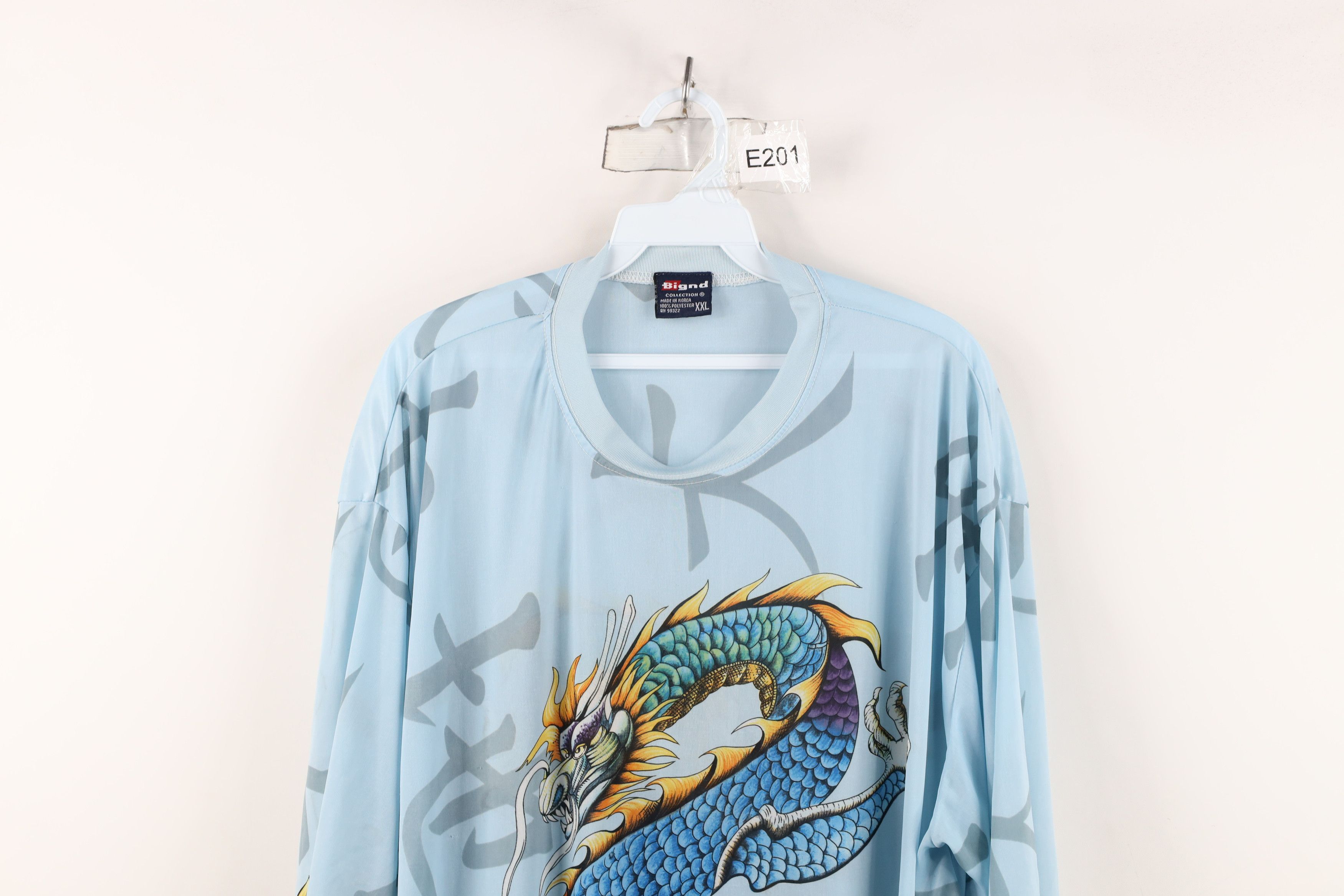 Vintage Vintage 90s Y2K Streetwear All Over Print T-Shirt Blue Size US XXL / EU 58 / 5 - 2 Thumbnail