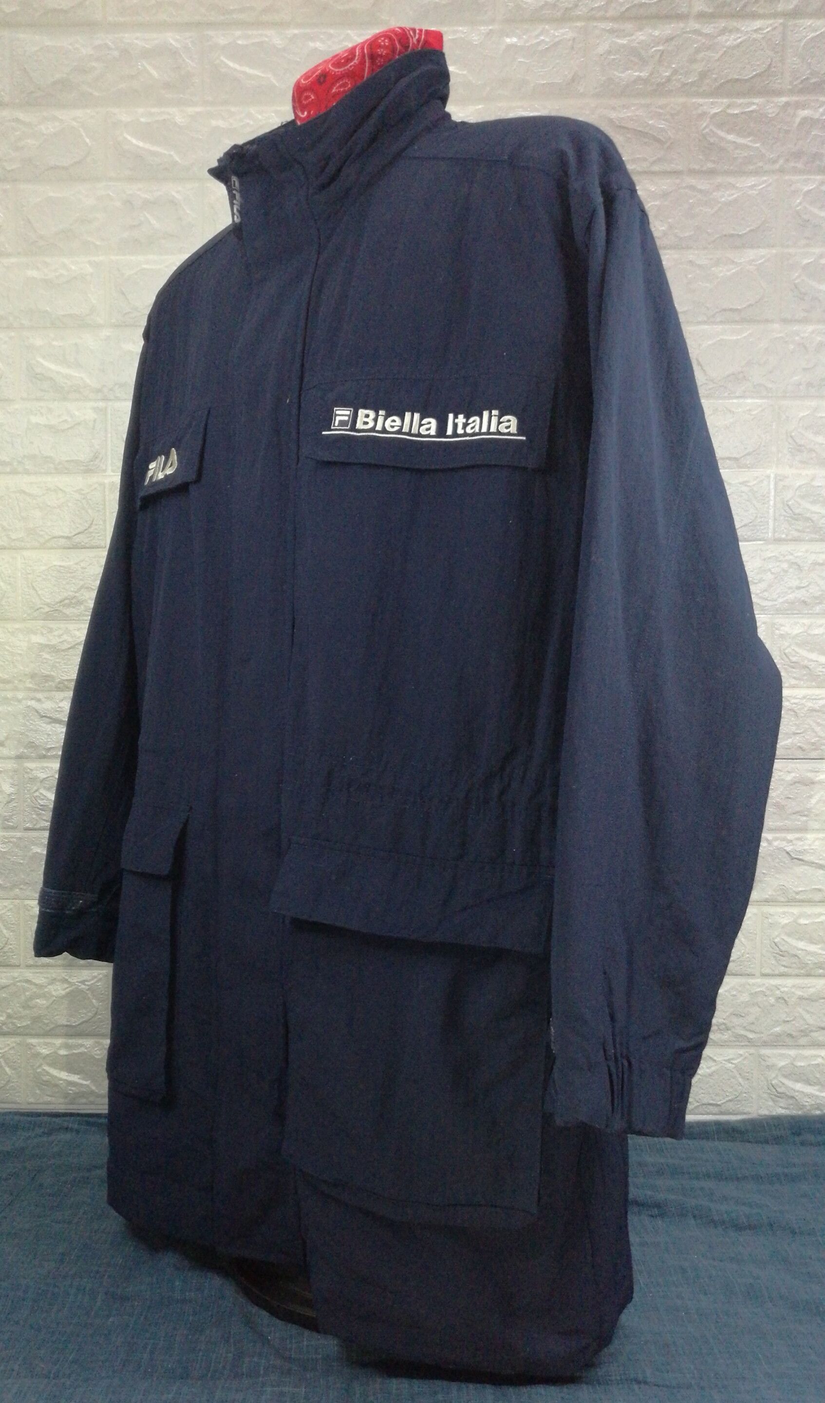 Fila Vintage Fila Biella Italia Vintage Long Jacket Size US XXL / EU 58 / 5 - 3 Thumbnail