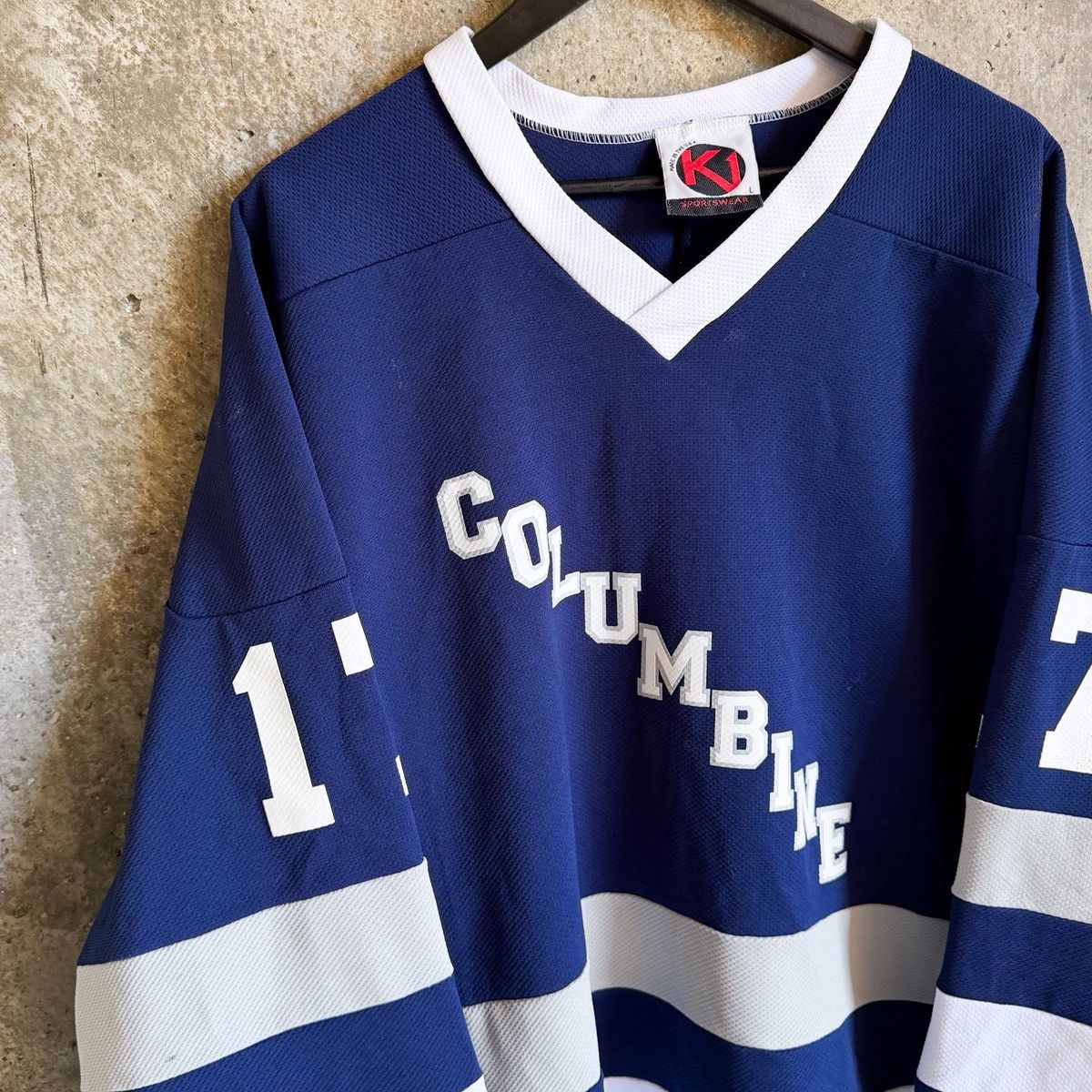 Vintage Vintage 90s Columbine High School ‘17’ Hockey Jersey Size US XL / EU 56 / 4 - 3 Thumbnail