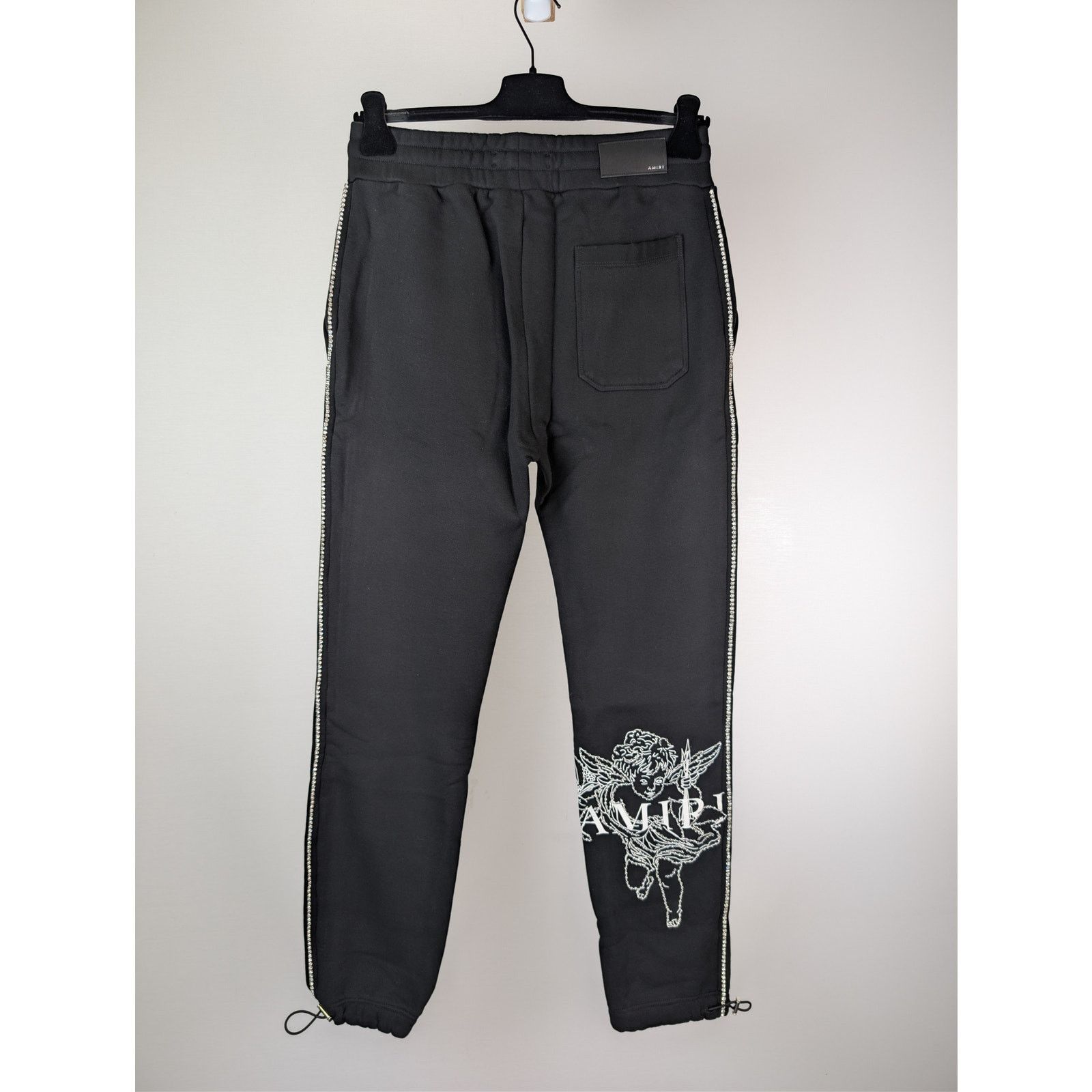 Amiri o1rshd1 Crystal Outline Cherub Sweatpants in Black Size US 32 / EU 48 - 18 Thumbnail