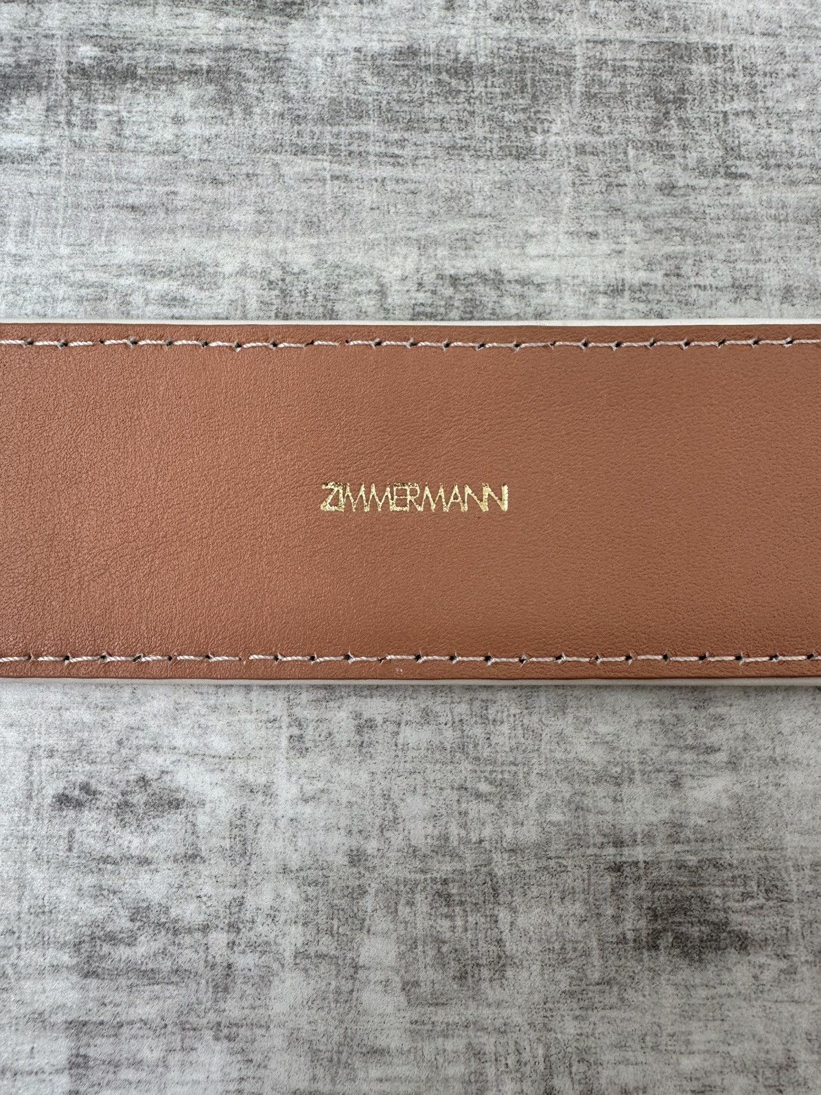 Zimmermann Zimmermann postcard leather trimmed woven raffia waist belt Size ONE SIZE - 6 Thumbnail