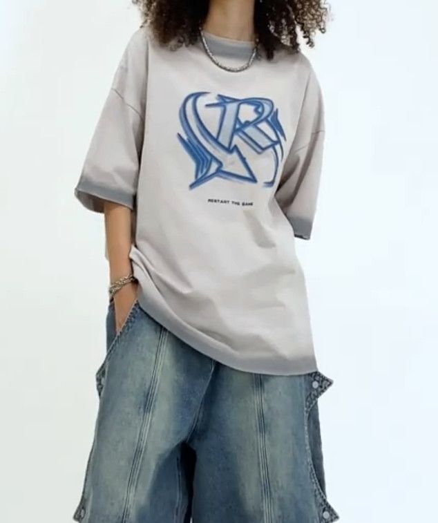 Japanese Brand Oversized Neon Vibe Restart The Game Tshirt Y2K Size US L / EU 52-54 / 3 - 3 Thumbnail