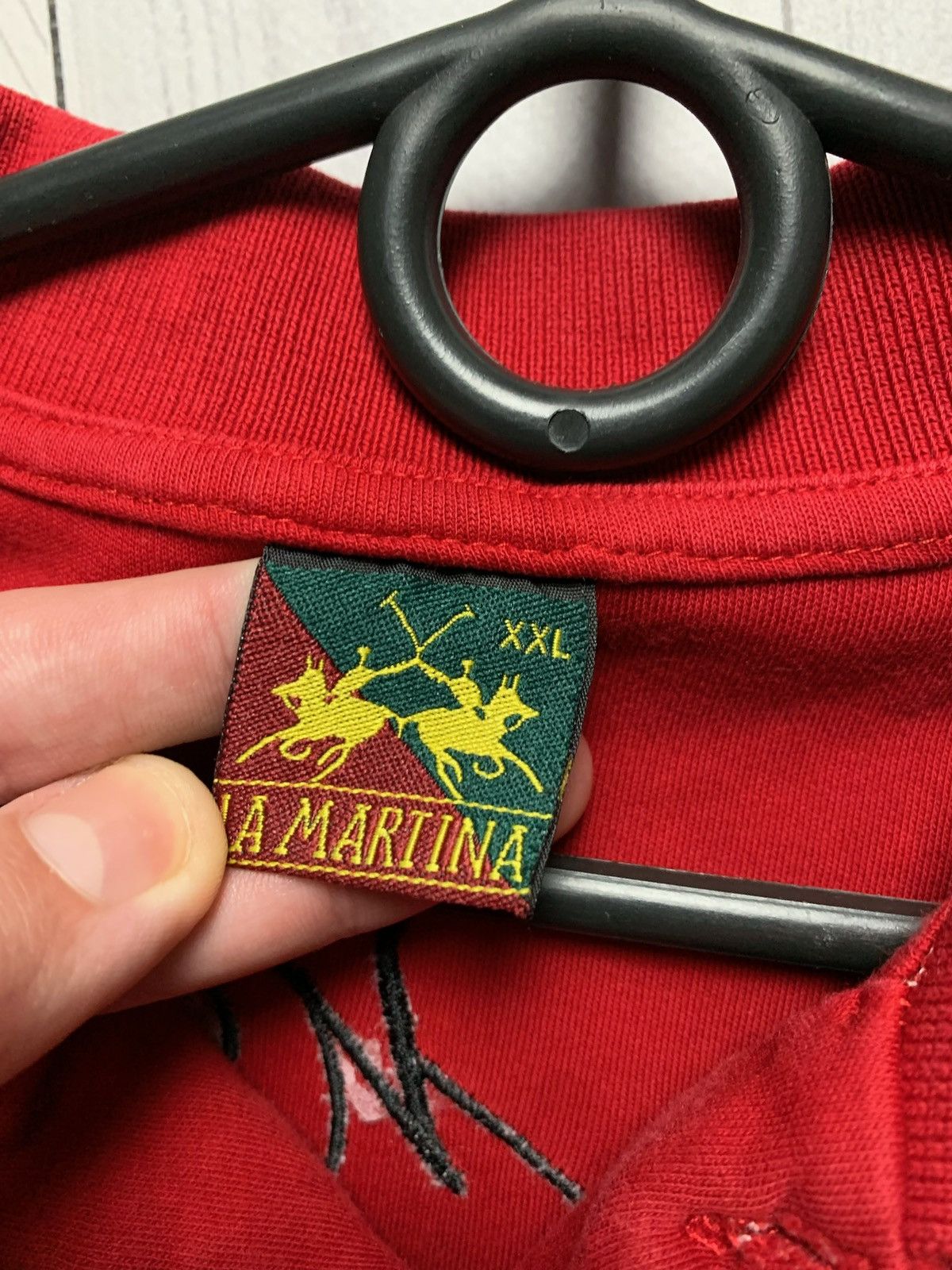 Vintage Vintage Porshe racing polo L A Martina size XL red logo Size US XL / EU 56 / 4 - 3 Thumbnail