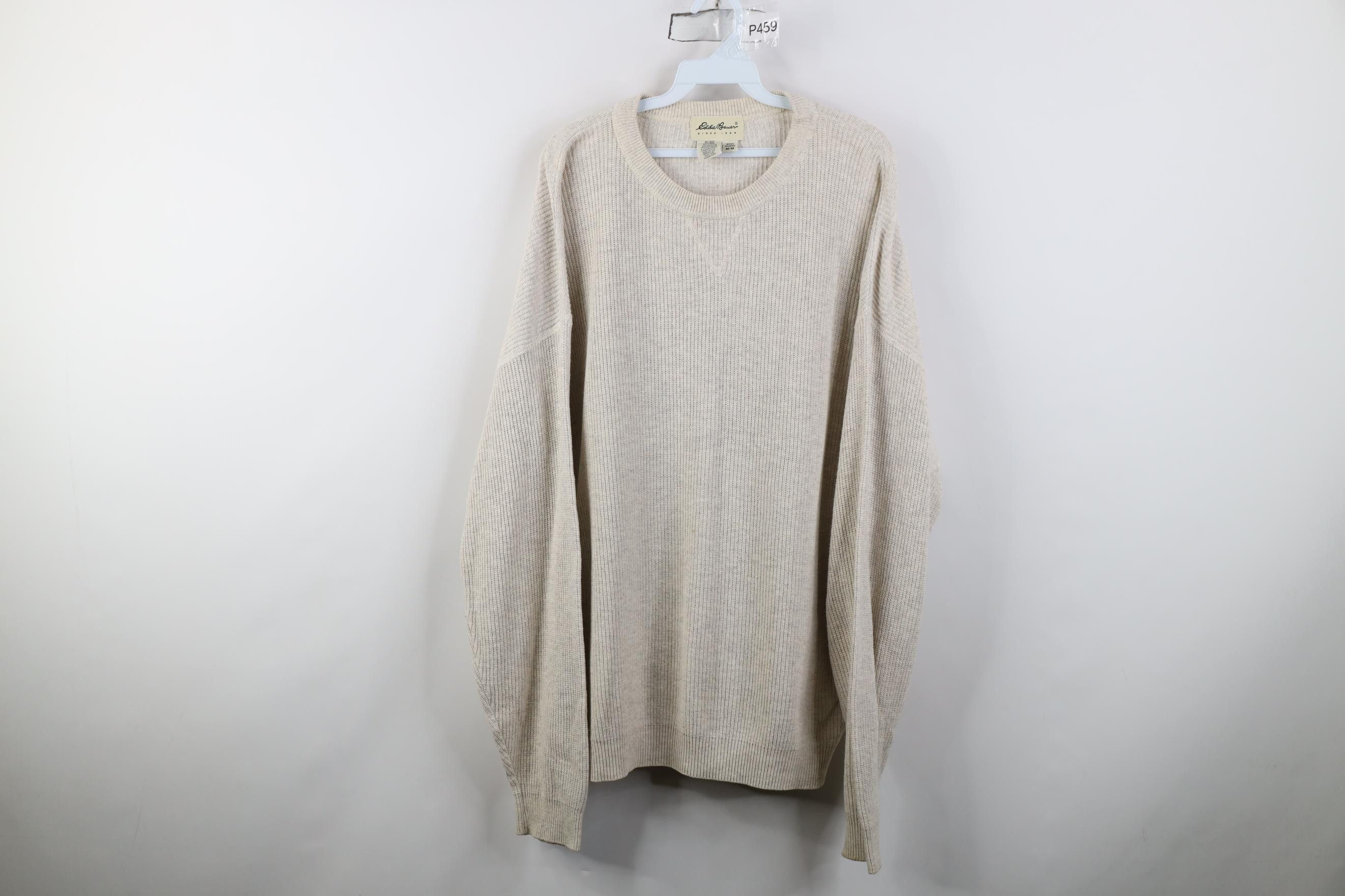 Eddie Bauer Vintage 90s Eddie Bauer Knit Sweater Oatmeal Brown USA Size US M / EU 48-50 / 2 - 1 Thumbnail