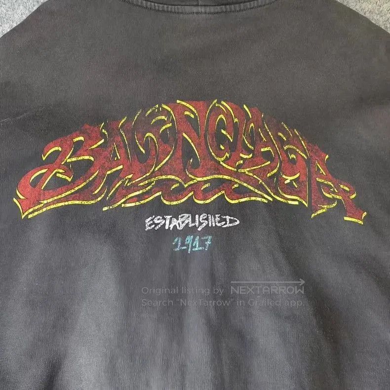 Balenciaga Balenciaga Black Flame Print Zip Hoodie. Size US S / EU 44-46 / 1 - 6 Thumbnail