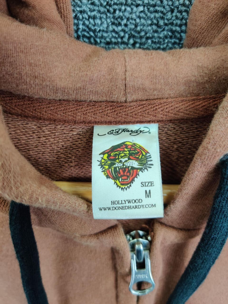 Ed Hardy Vintage Ed Hardy Christian Audigier Zipper Hoodie Brown Size US M / EU 48-50 / 2 - 14 Thumbnail