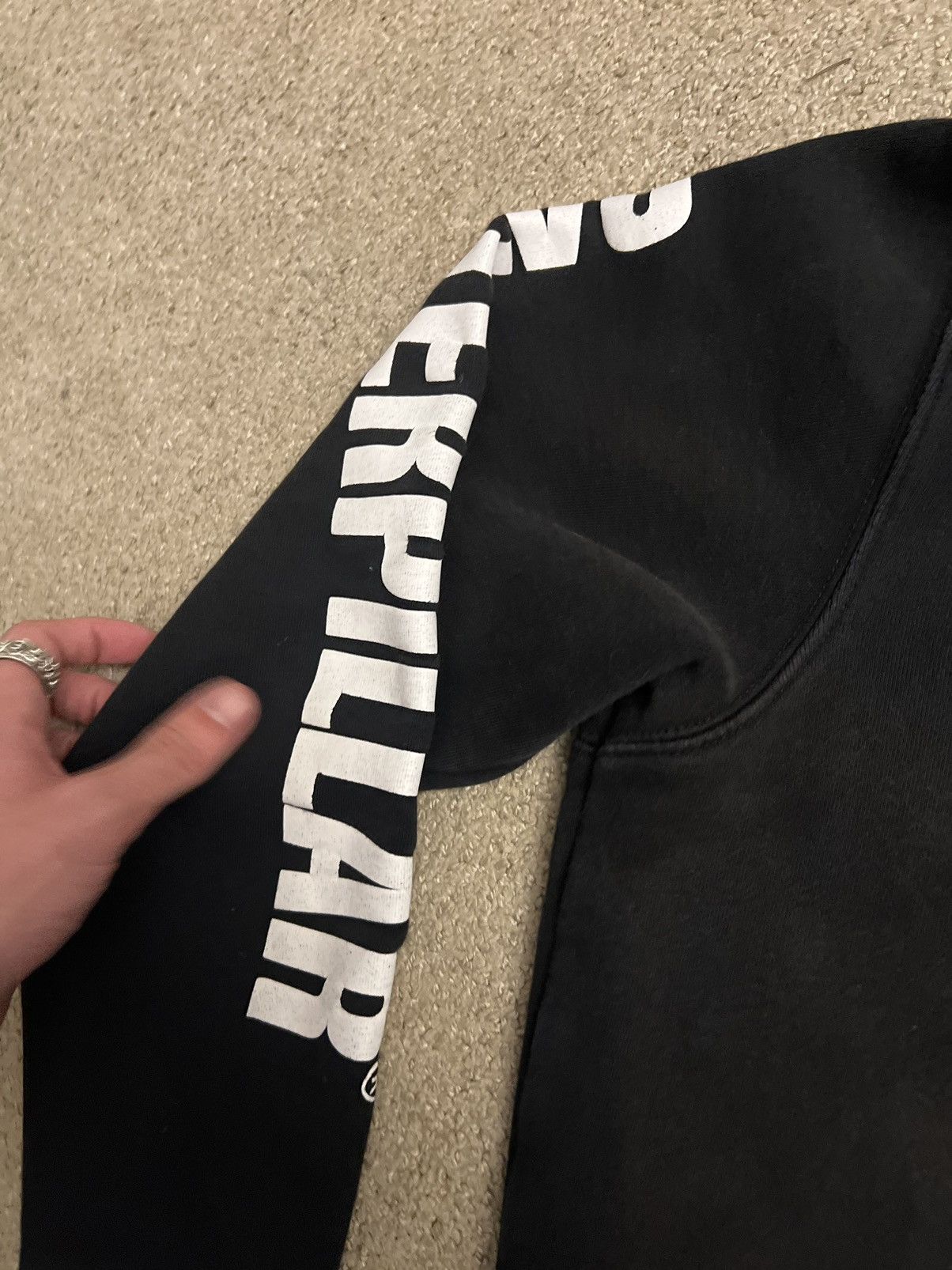 Caterpillar × Vintage Sick Black Workwear CAT Caterpillar hoodie Size US M / EU 48-50 / 2 - 3 Thumbnail