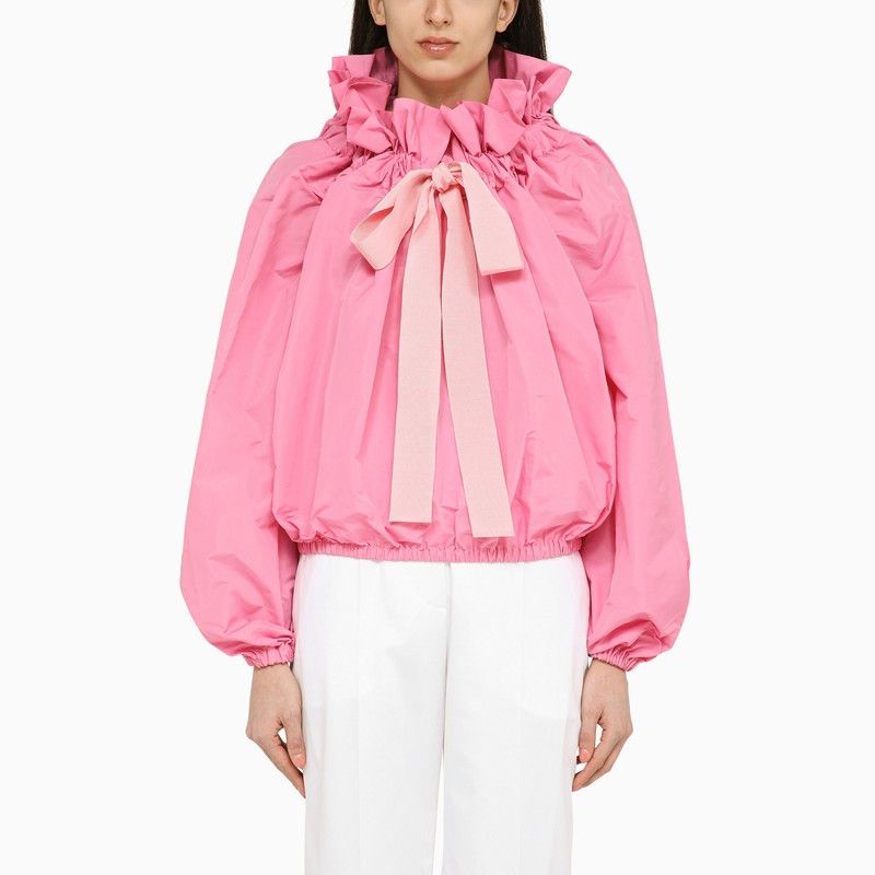 image of Patou Shirt With Pink Balloon Sleeves, Women's (Size Medium)