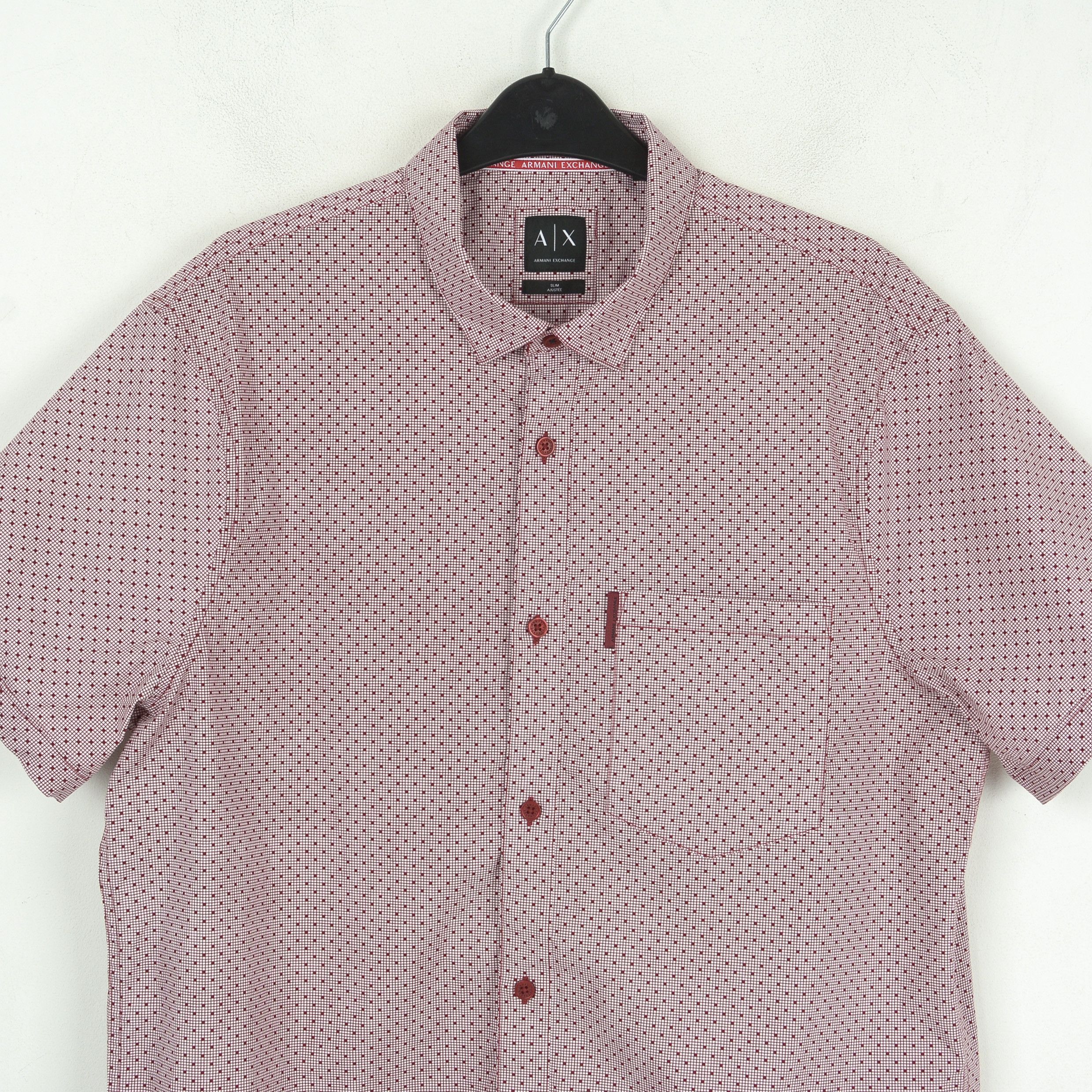 Armani ARMANI Exchange Men Shirt Slim Adjustee Casual Short Sleeve Size US XL / EU 56 / 4 - 2 Thumbnail