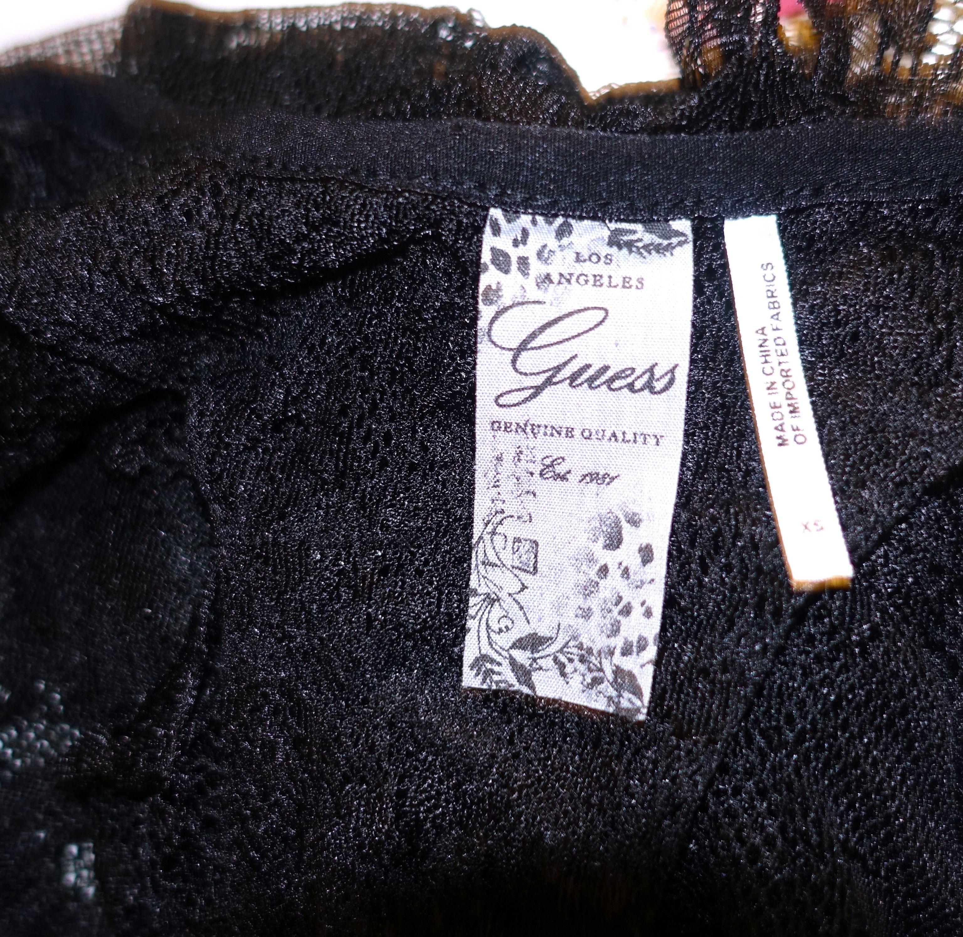 Guess Guess Black Lace Floral Tank Top XS Size XS / US 0-2 / IT 36-38 - 8 Thumbnail