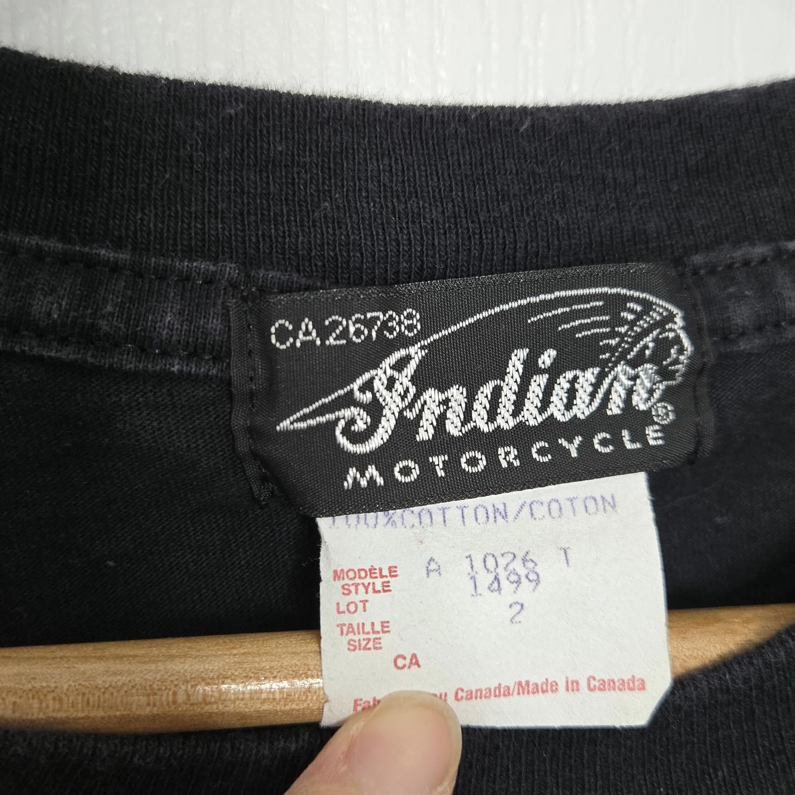 Indian Motorcycle Vintage Indian Motorcycle Shirt Men's Large Black Tee Size US L / EU 52-54 / 3 - 3 Thumbnail