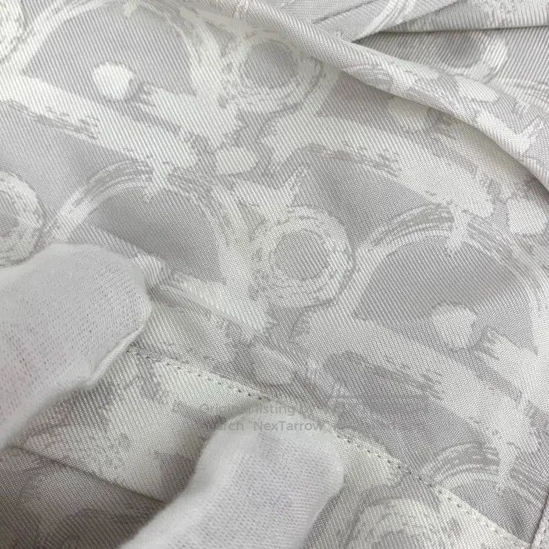 Dior Dior Gray logo old flower full print mulberry silk lapel l Size US XS / EU 42 / 0 - 9 Thumbnail