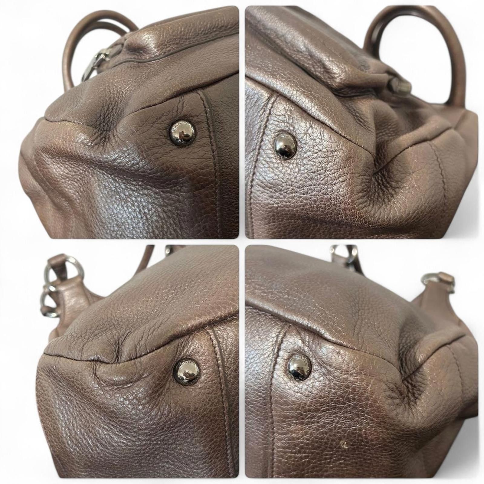 Prada Prada - Brown Leather Handbag Front Pocket Size ONE SIZE - 6 Thumbnail