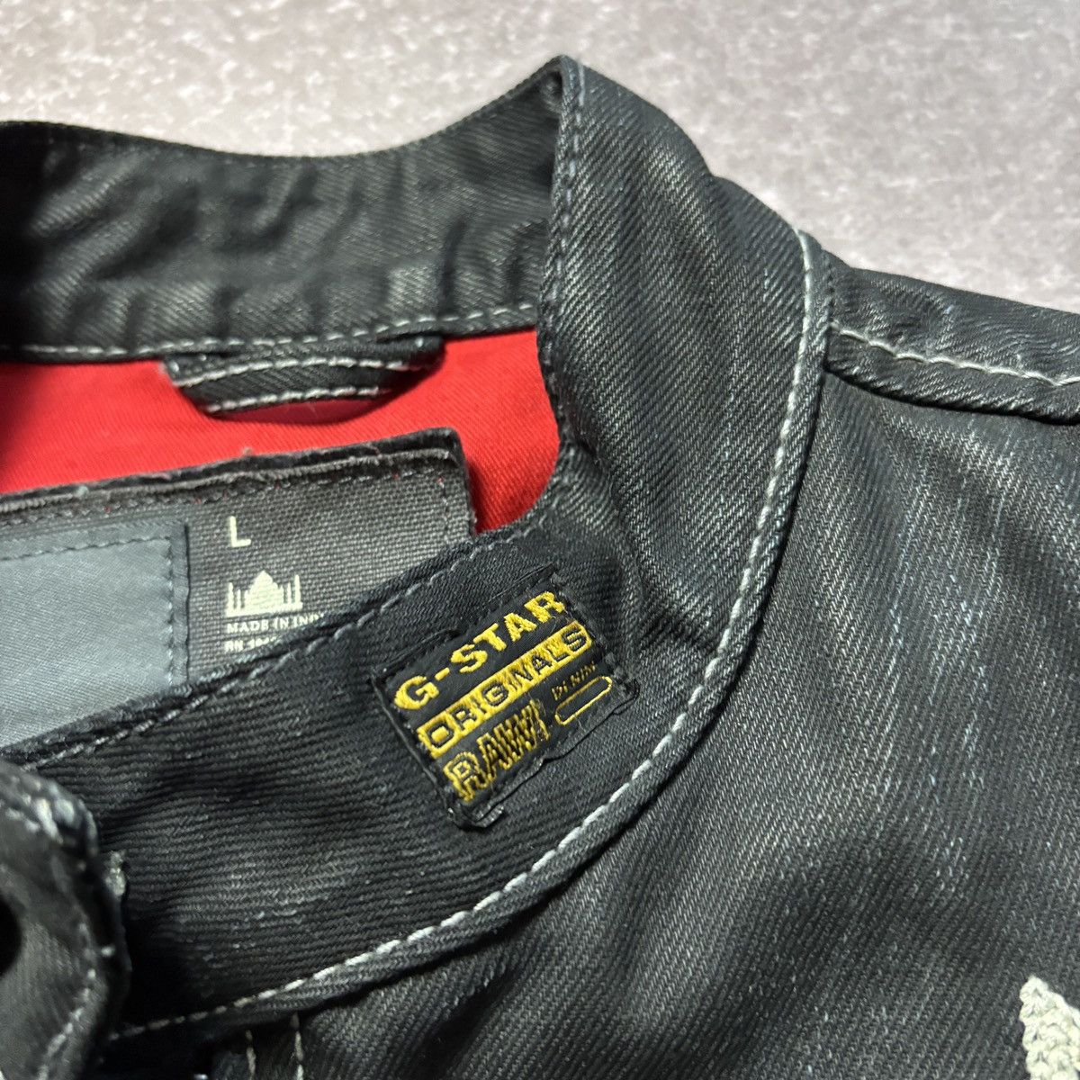 Japanese Brand G star raw denim biker motorcycle jacket japan vibe y2k 90s Size US L / EU 52-54 / 3 - 4 Thumbnail