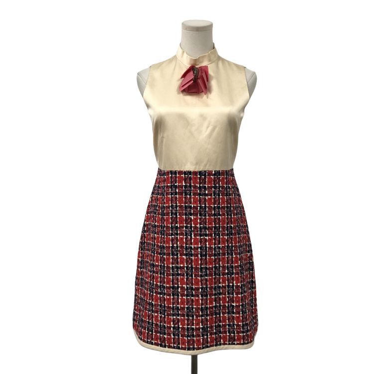 Gucci Gucci Plaid Tweed Bow Dress Size 38 Size XS / US 0-2 / IT 36-38 - 1 Thumbnail