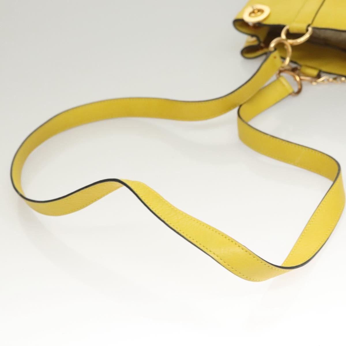Celine CELINE Shoulder Bag Leather Yellow Gold Size ONE SIZE - 7 Thumbnail