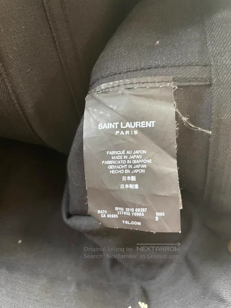 Saint Laurent Paris Saint Laurent Paris Waxed Black Denim Jacket Size US S / EU 44-46 / 1 - 5 Thumbnail