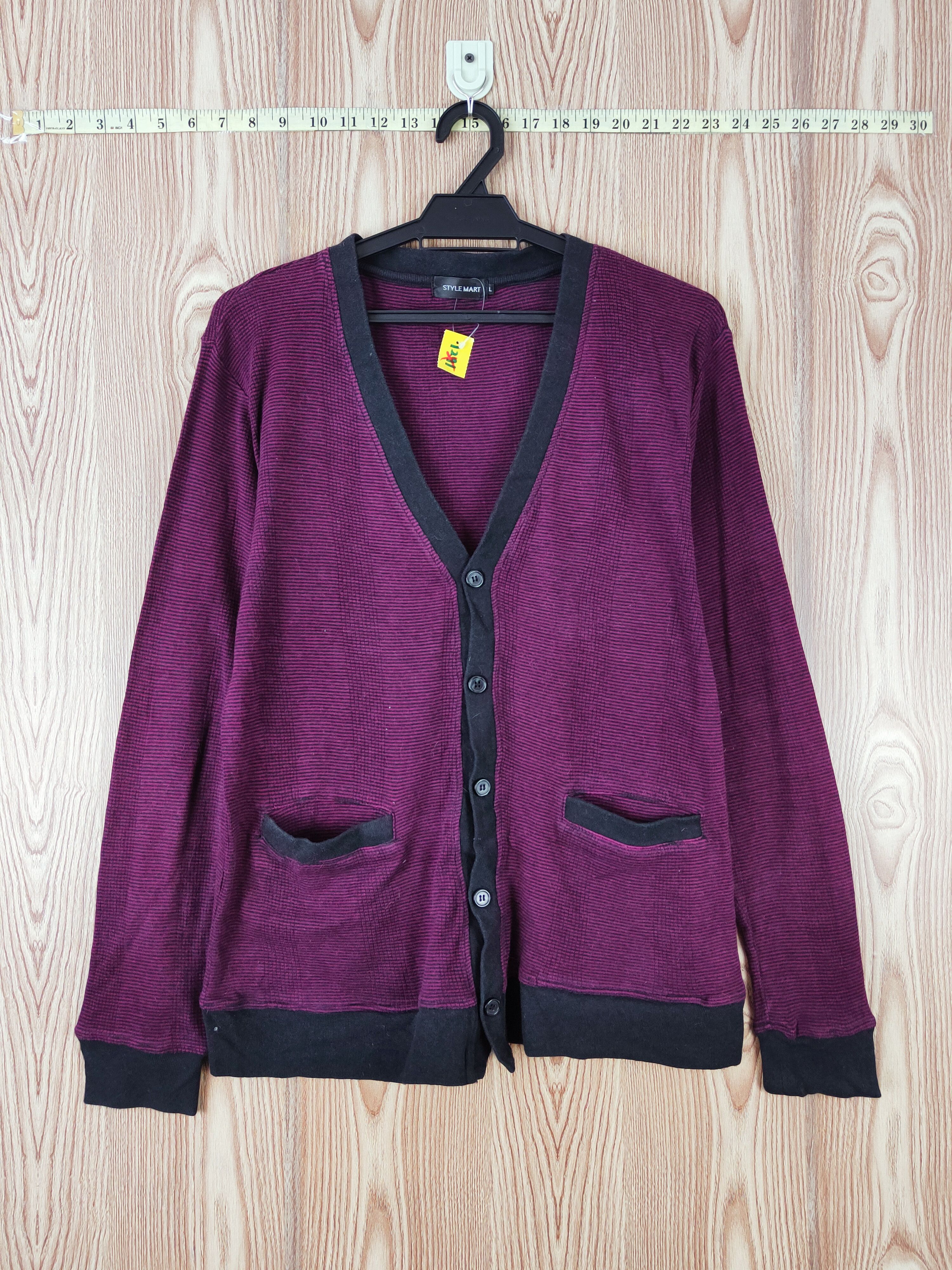 Japanese Brand × Vintage Style Mart Purple Knitwear Cardigan #W870 Size L / US 10 / IT 46 - 1 Thumbnail