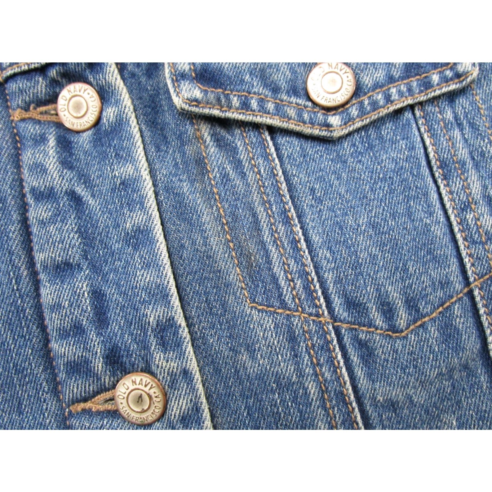Old Navy Old Navy Denim Jacket Blue L Women's Button Up Lined Cotton Trucker Casual Vintage No Size L / US 10 / IT 46 - 3 Thumbnail