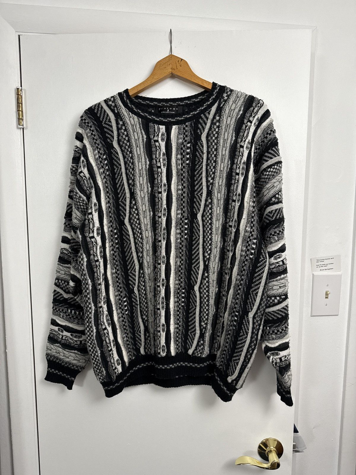 90s USA製 Protege collection 3D knit 90's Protege 立体編み アクリルニット 3Dセーター USA製 231024