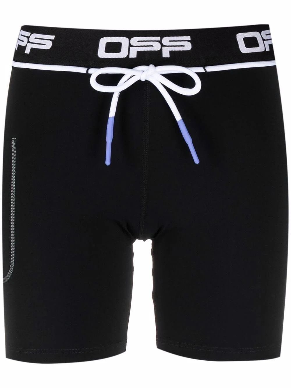 image of Off White O1Mle0524 Active Logo Cycling Shorts In Black/white, Women's (Size 32)