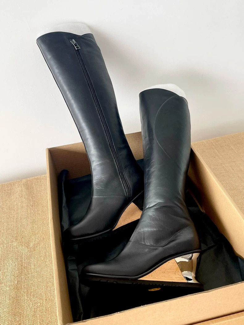 Issey Miyake Issey Miyake Mirror wedge heel knight boots Size US 5.5 / IT 35.5 - 7 Thumbnail