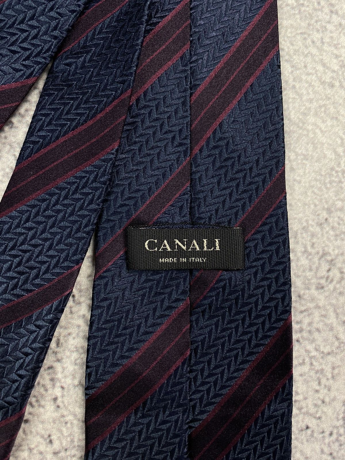 Canali Canali Striped Silk Tie Size ONE SIZE - 6 Thumbnail