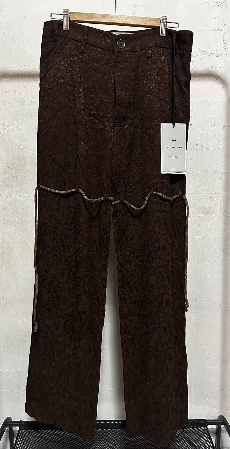 Song For The Mute Song For The Mute brown cashew jacquard long pants Size US 32 / EU 48 - 1 Thumbnail