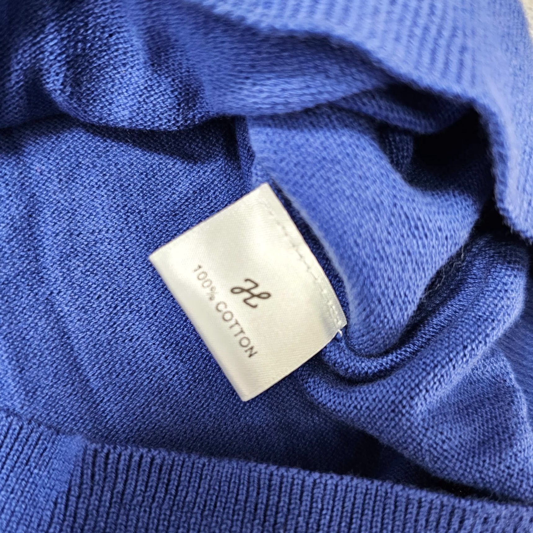 Vintage J. Hilburn Mock Neck Pullover Sweater Mens M Blue 100% Cotton Knit 1/4 Zip Size US M / EU 48-50 / 2 - 5 Thumbnail