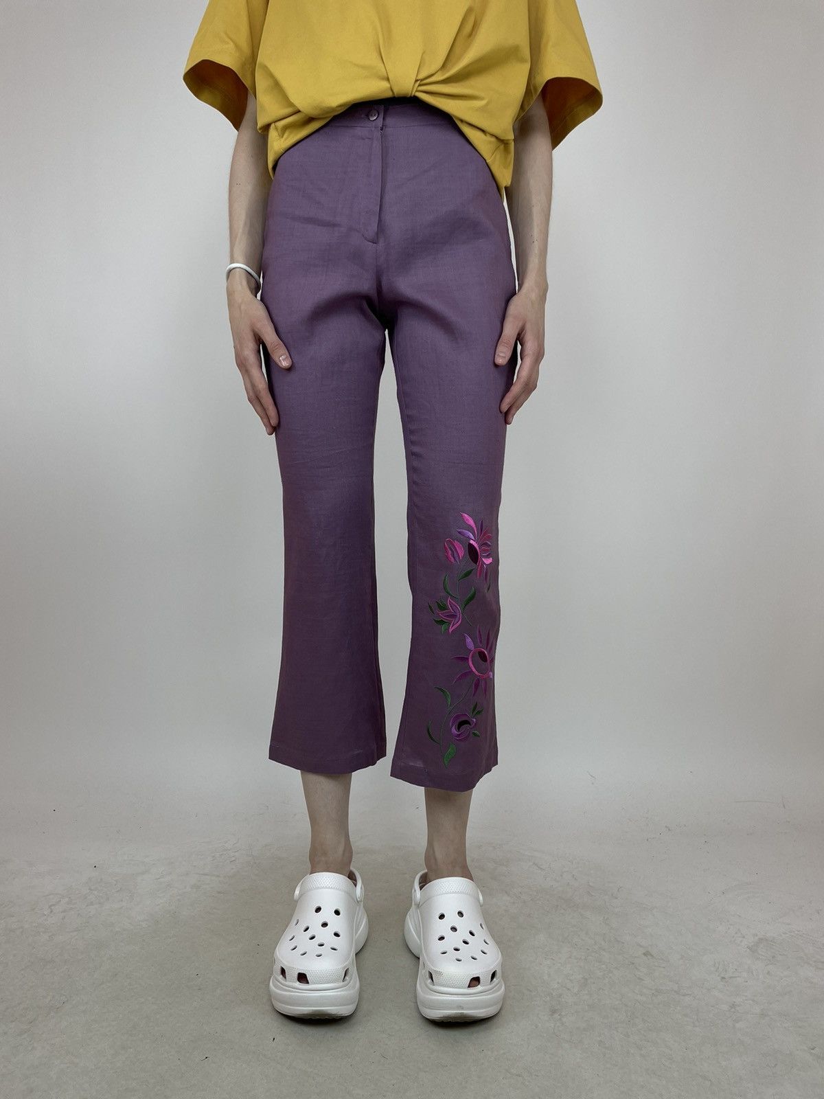 Other NAF NAF RAMIE FLARED CROPPED PANTS Womens size 36 Size 25" / US 0 / IT 36 - 1 Thumbnail