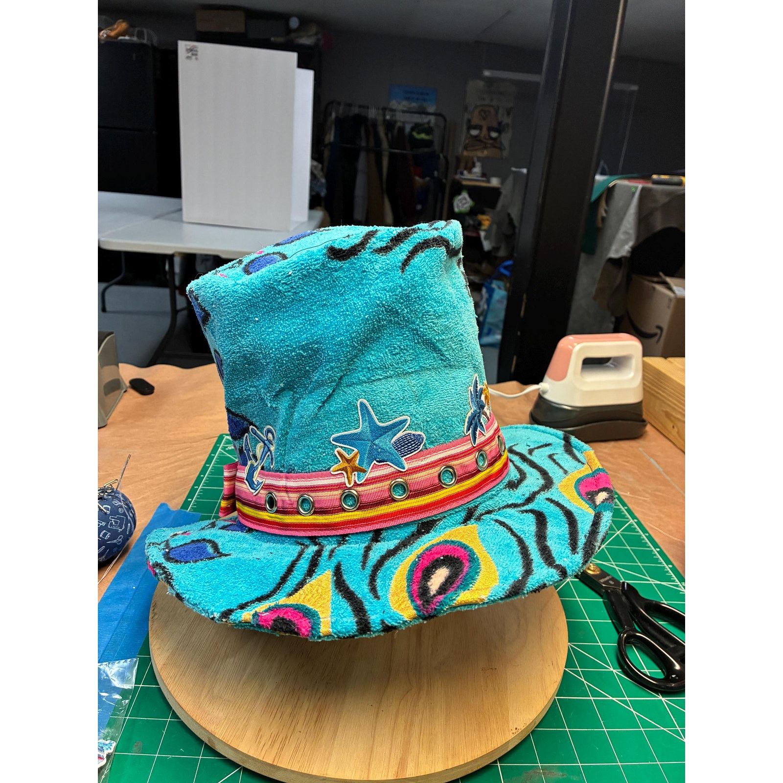 Other Save Our Oceans – One of a Kind Festival Hat – Medium Size ONE SIZE - 6 Thumbnail