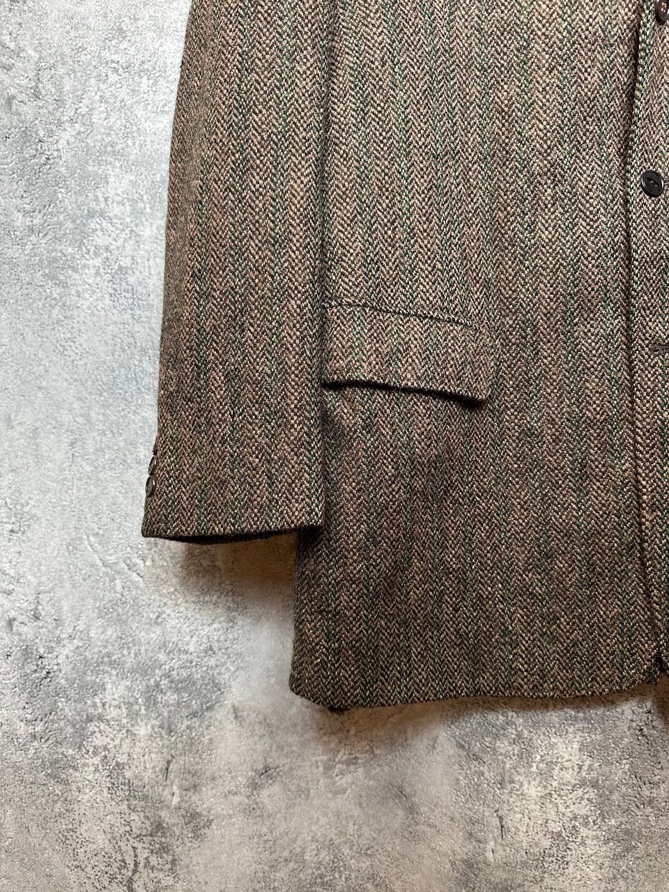 Harris Tweed Harris Tweed Blazer Handwoven 80s Wool Herringbone Check Size 50R - 7 Thumbnail