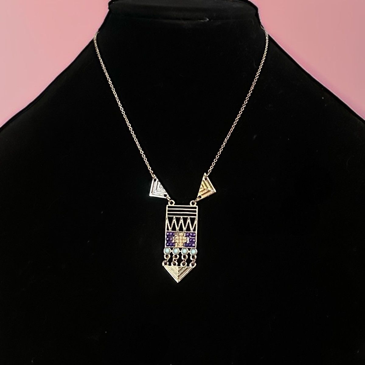 Other Gold tone abstract pendant necklace Size ONE SIZE - 1 Thumbnail