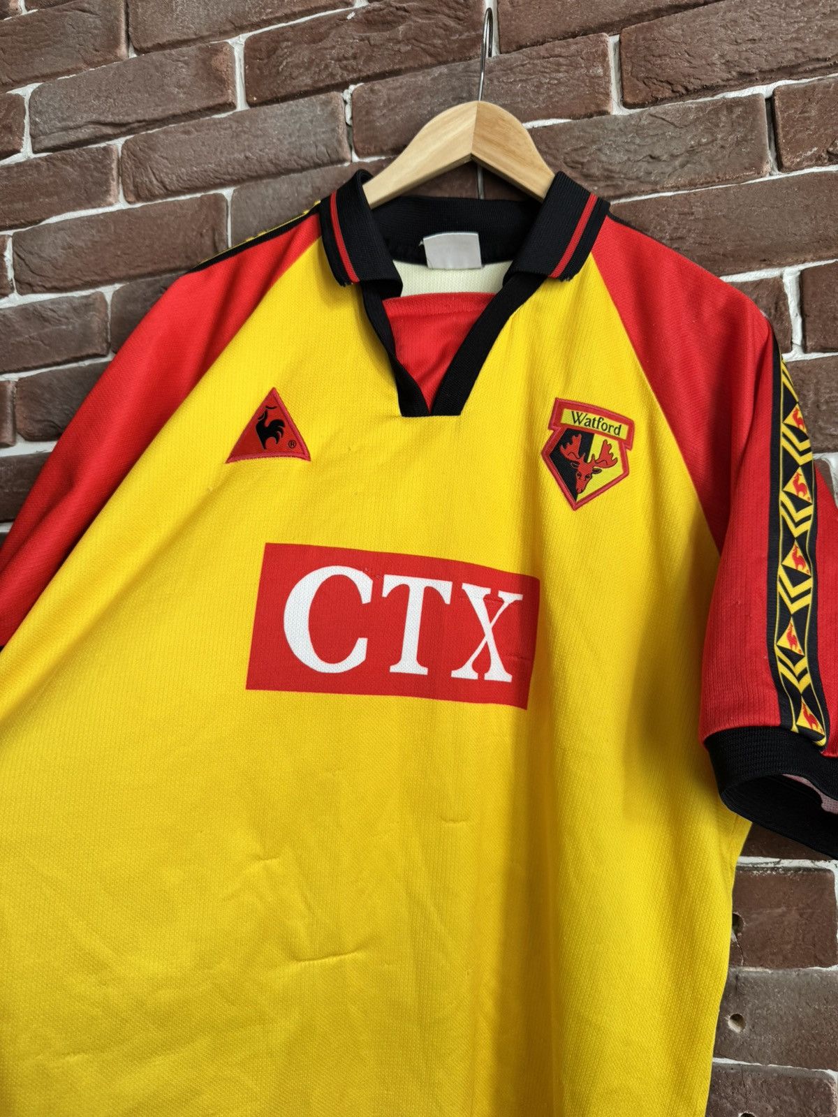 Le Coq Sportif Vintage 1998 Le Coq Sportif Watford Premier League Football Size US XL / EU 56 / 4 - 8 Thumbnail