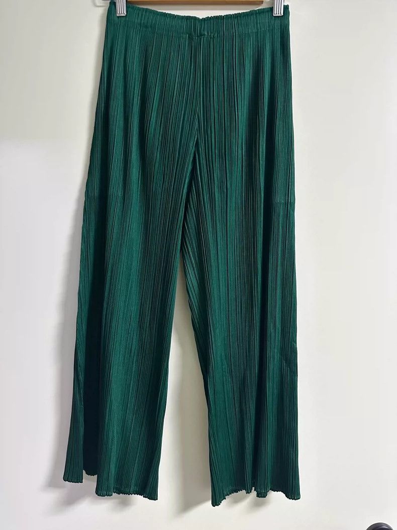 Issey Miyake Issey Miyake size:2 Green pleated pants Size 42" / US 20 - 2 Thumbnail
