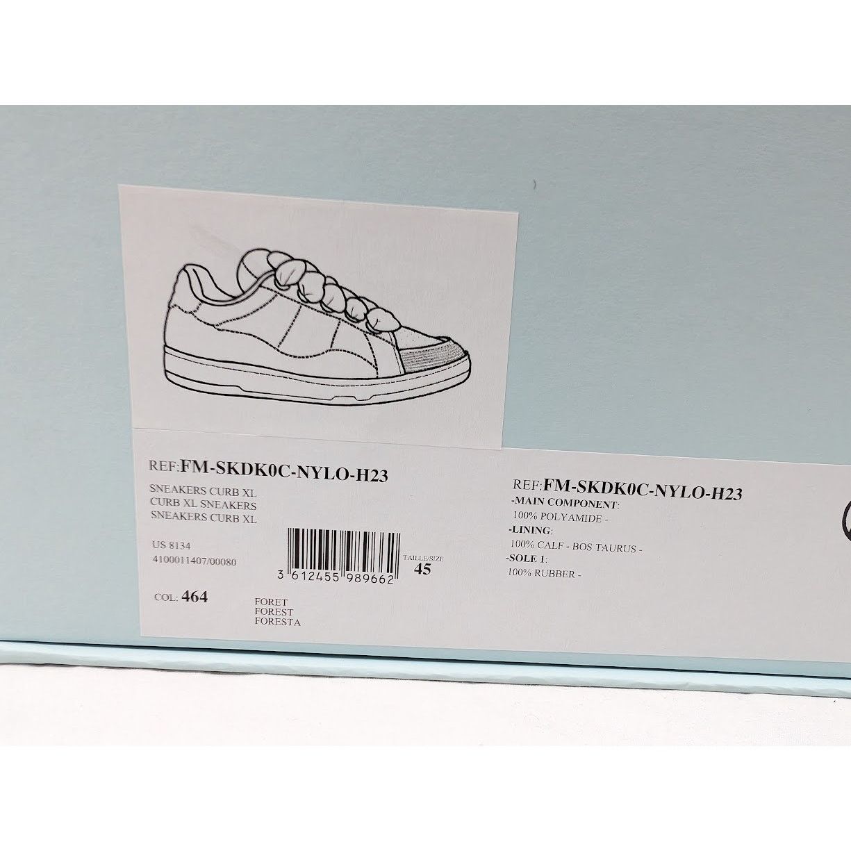Lanvin o1rshd1 Curb XL Sneakers in Forest Size US 12 / EU 45 - 24 Thumbnail