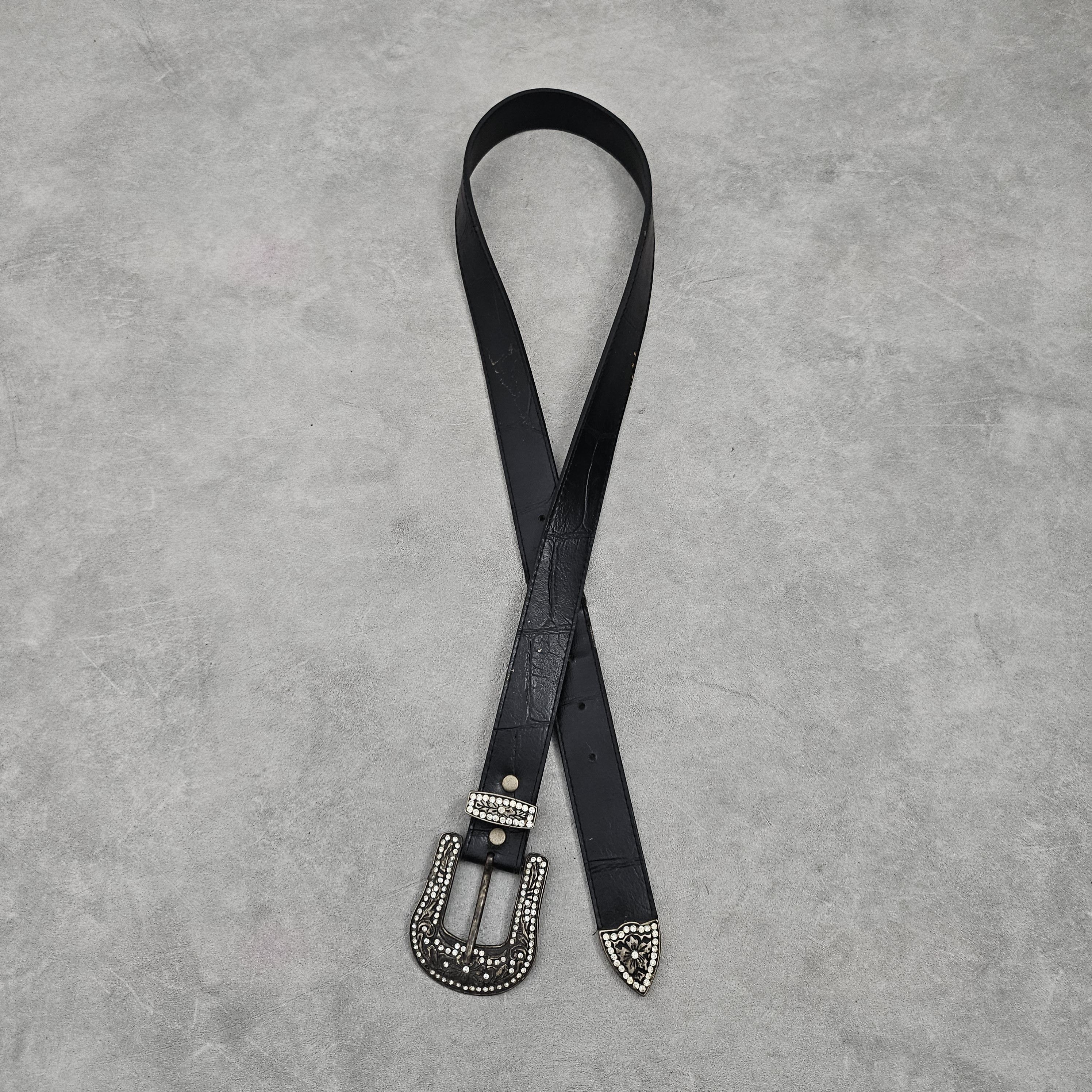 If Six Was Nine Black casual punk goth belt Size ONE SIZE - 1 Thumbnail