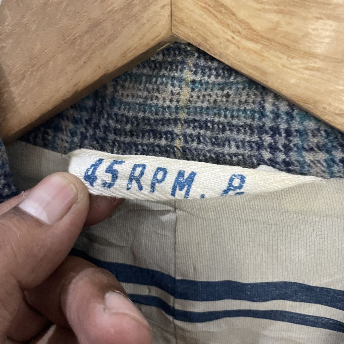45rpm Vintage 45rpm Checkered Coat Jacket Size M / US 6-8 / IT 42-44 - 5 Thumbnail