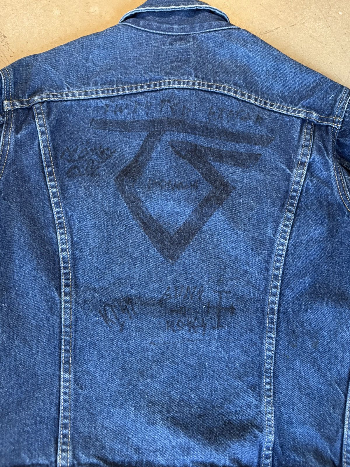 Lee × Vintage Vintage 70’s Lee Denim Trucker Graduation Jacket Size US S / EU 44-46 / 1 - 4 Thumbnail