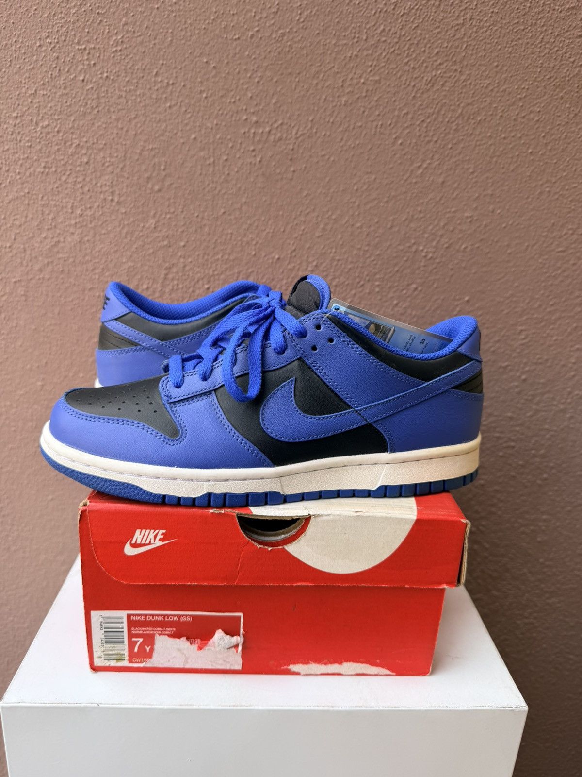 Nike Nike Dunk Low Retro Hyper Cobalt Black Sneakers Size 7Y Size US 7 / EU 40 - 2 Thumbnail