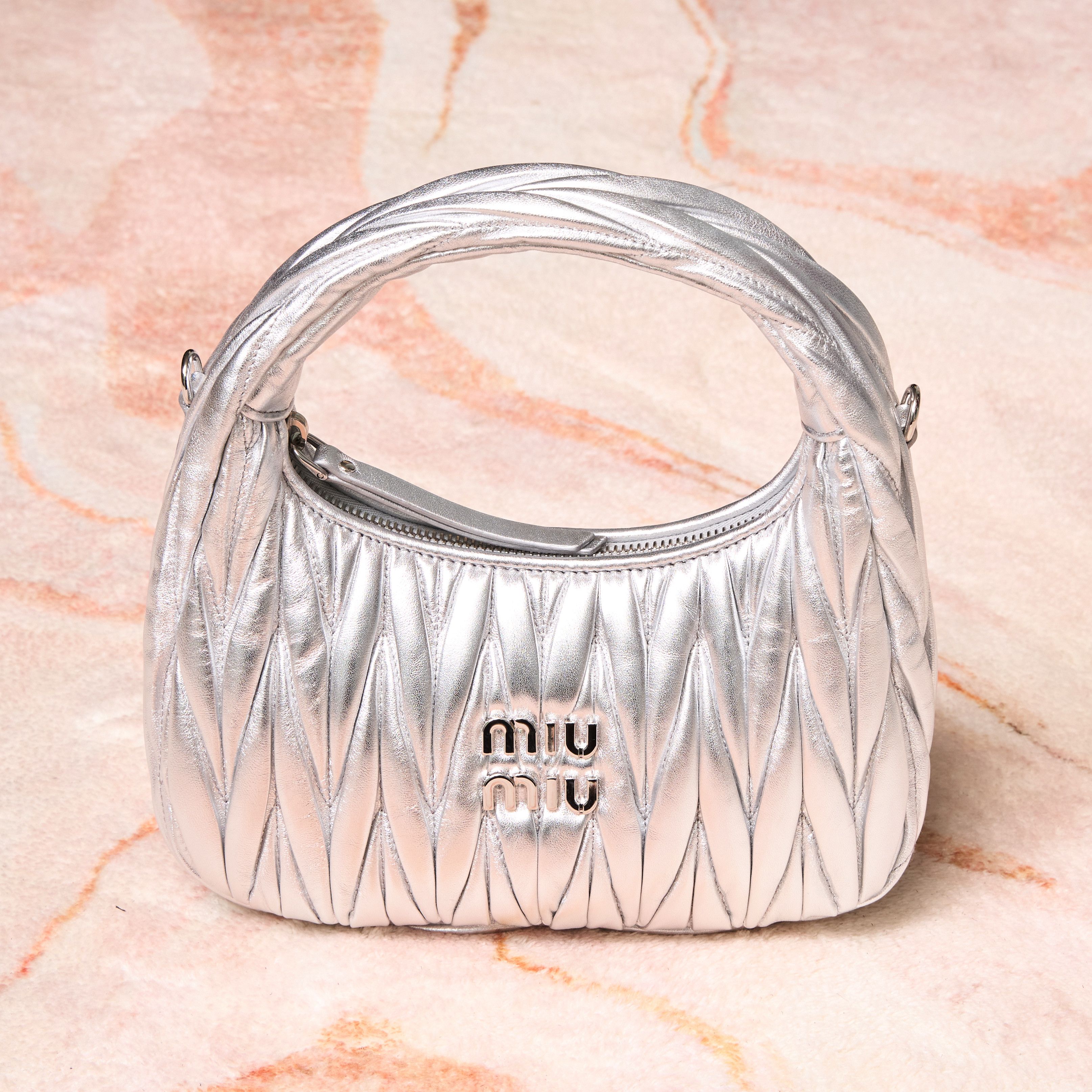 Miu Miu MIU MIU Wander Matelassé Nappa Leather Hobo Bag | Grailed