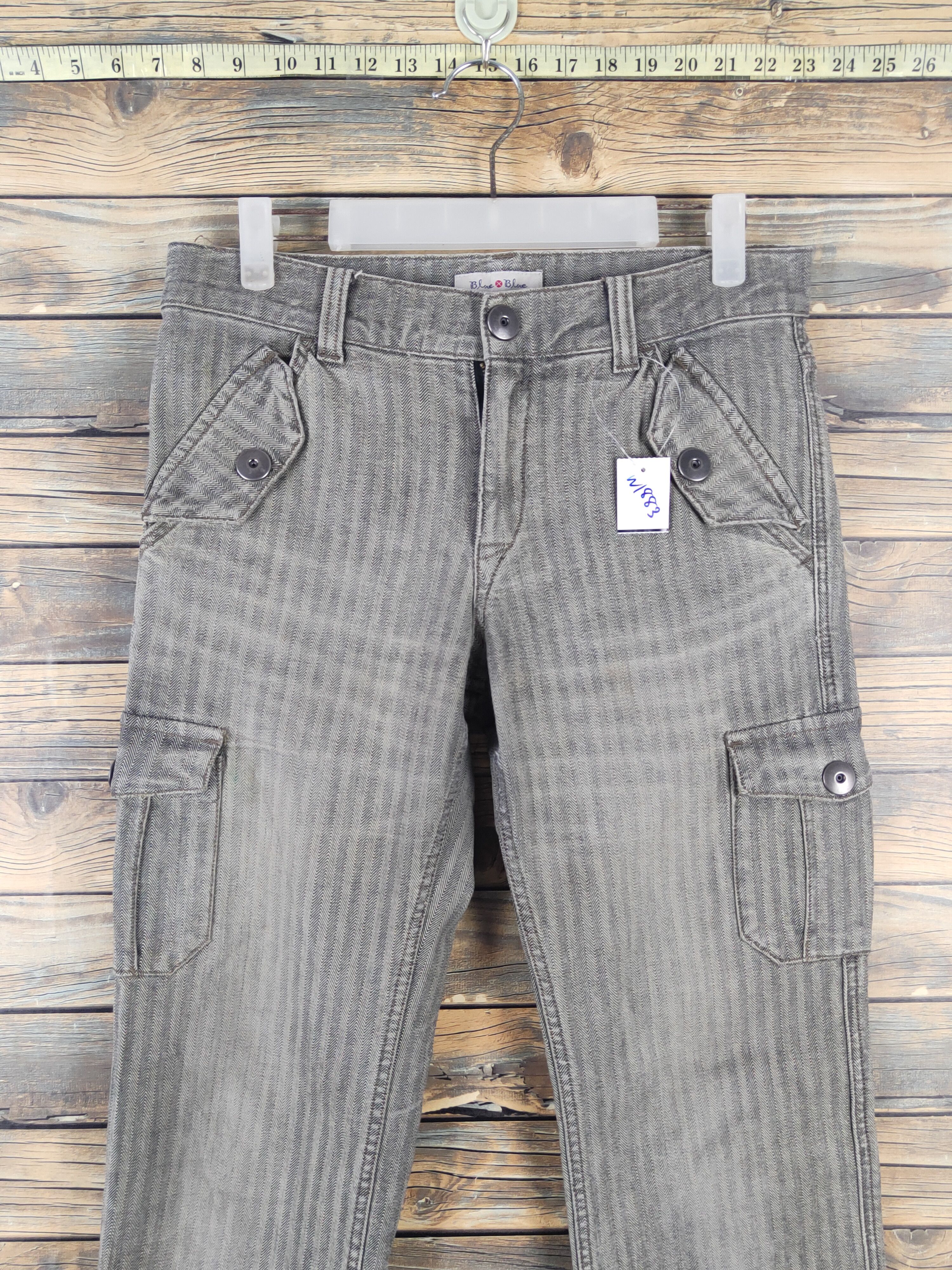 Blue Blue Japan DL Blue by Blue Black White Multipocket Cargo Pants #W1883 Size US 29 - 2 Thumbnail