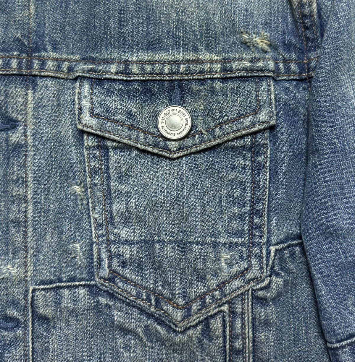 Allsaints Allsaints Distressed Denim Button Jacket Size US M / EU 48-50 / 2 - 8 Thumbnail