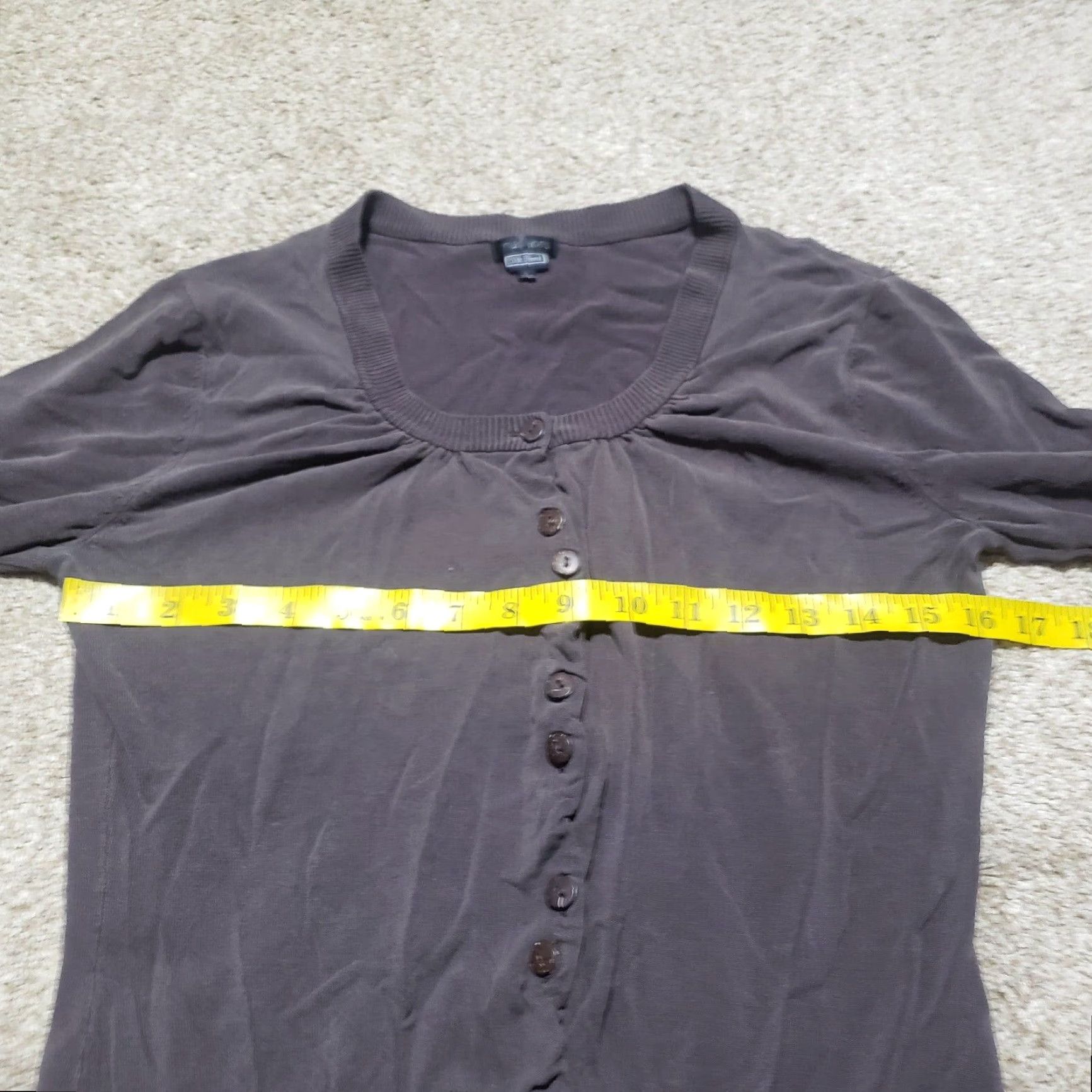 Vintage VINTAGE Maurices Knit Silk Blend Brown Short Sleeve Button Up Shirt Womens Large Size L / US 10 / IT 46 - 4 Thumbnail